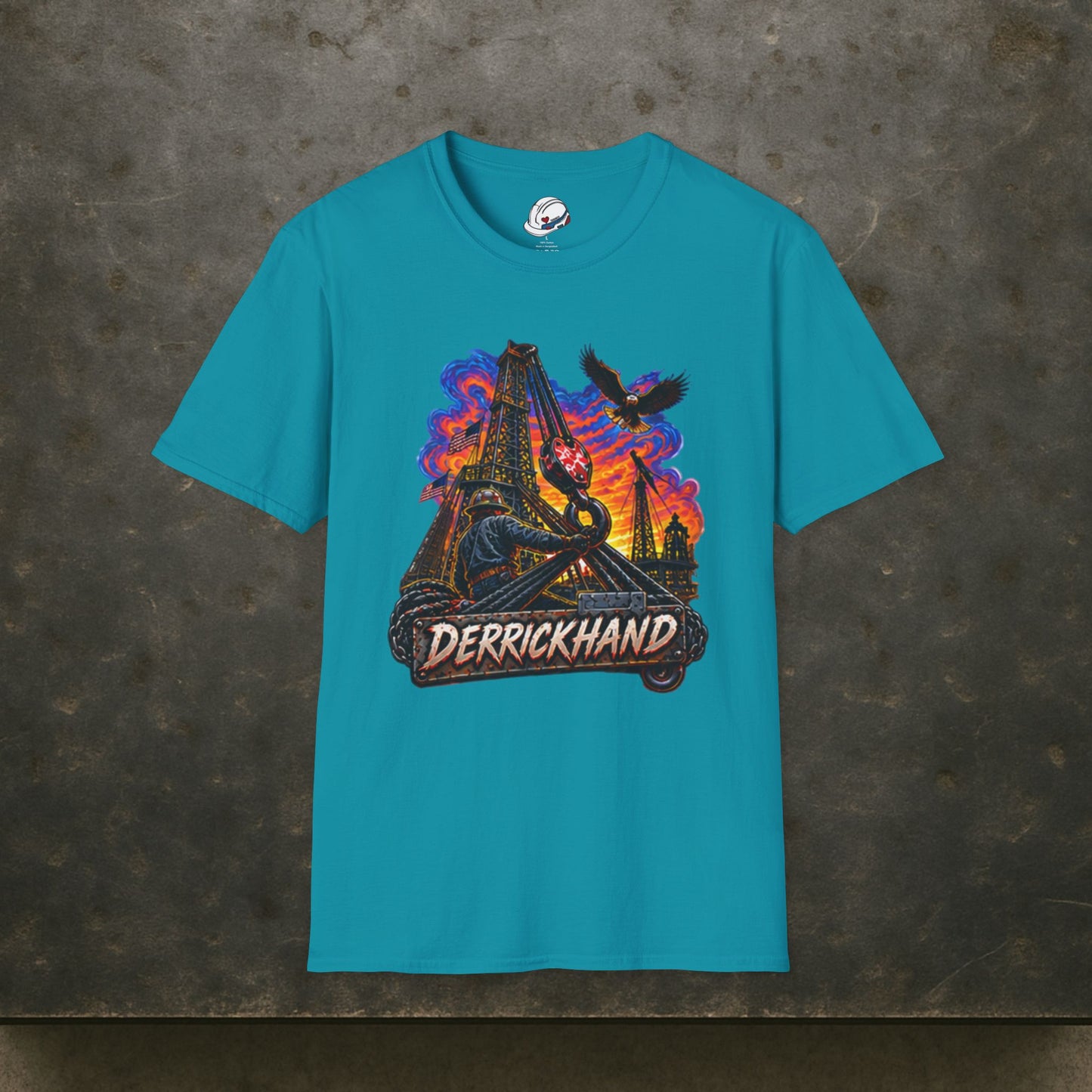 Derrickhand Oilfield T-Shirt, Derrick Hand Drilling Rig Work Shirt