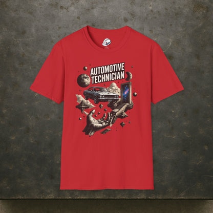 Cosmos Garage Automotive Technician T-Shirt, Space Mechanic T-Shirt
