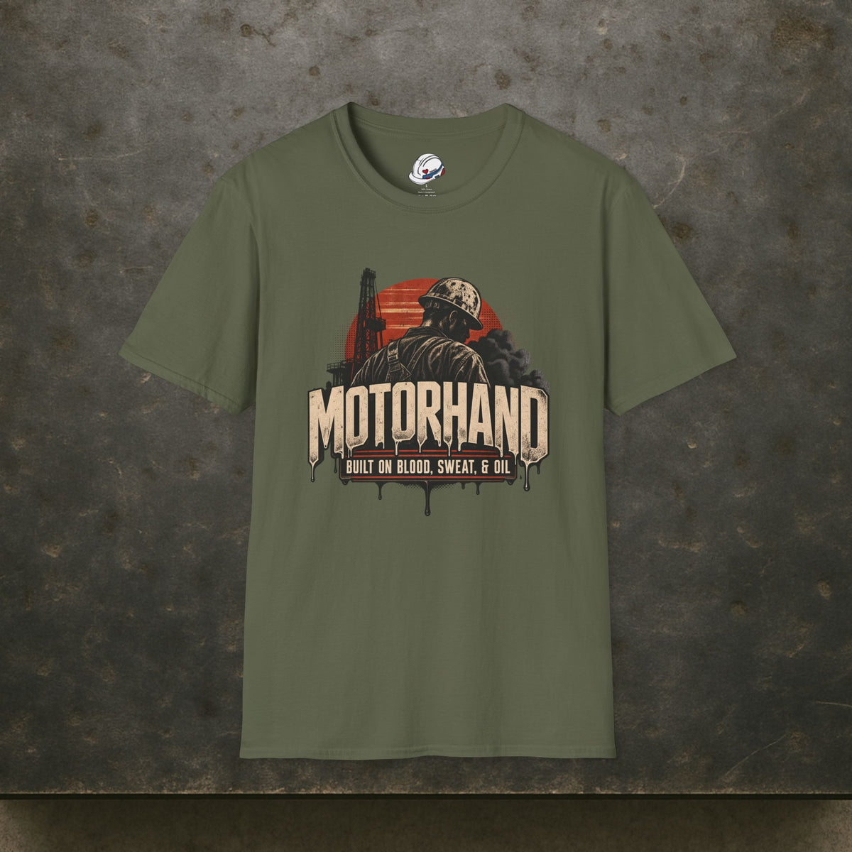 Motorhand Built on Blood, Sweat, & Oil Rig Worker Men's T-Shirt