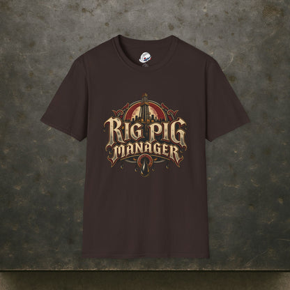 Rig Pig Manager  Derrick Men's T-Shirt