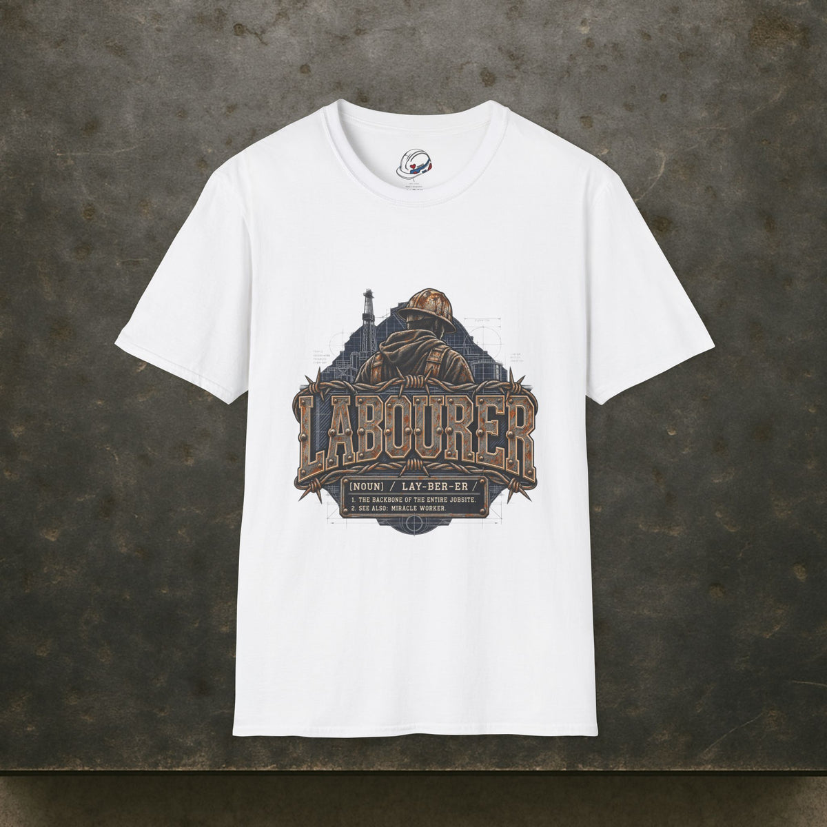 Labourer The Backbone of the Entire Jobsite Blueprint Worker T-Shirt
