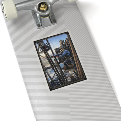 Motorhand Skeleton Sticker, Motor Hand Pride Hardhat Stickers