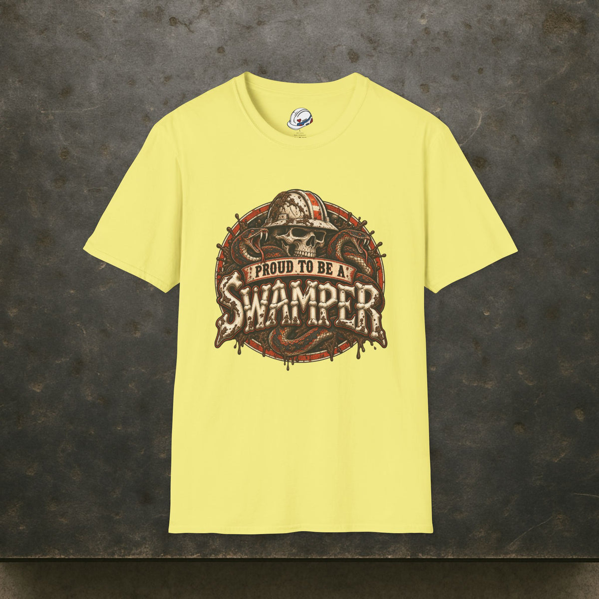 Proud to Be a Swamper Skull Snake Mud T-Shirt