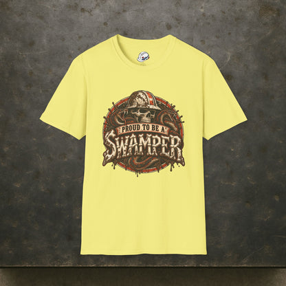 Proud to Be a Swamper Skull Snake Mud T-Shirt