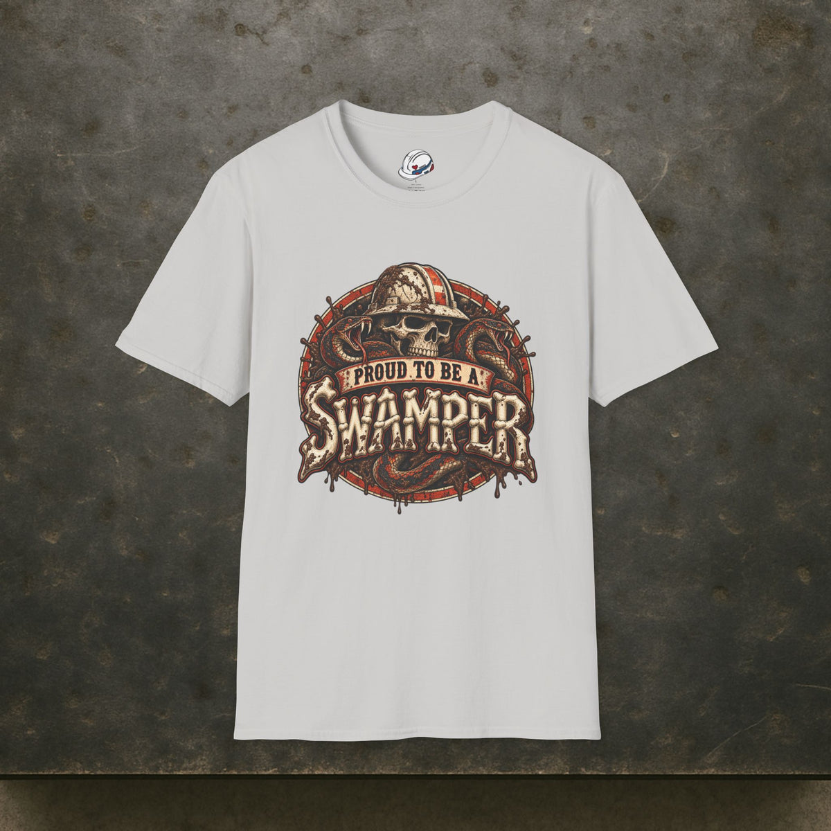 Proud to Be a Swamper Skull Snake Mud T-Shirt