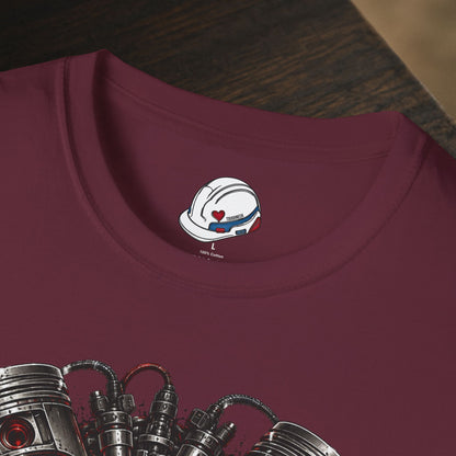 Turbocharged Engine Heart T-Shirt, Automotive Technician T-Shirt