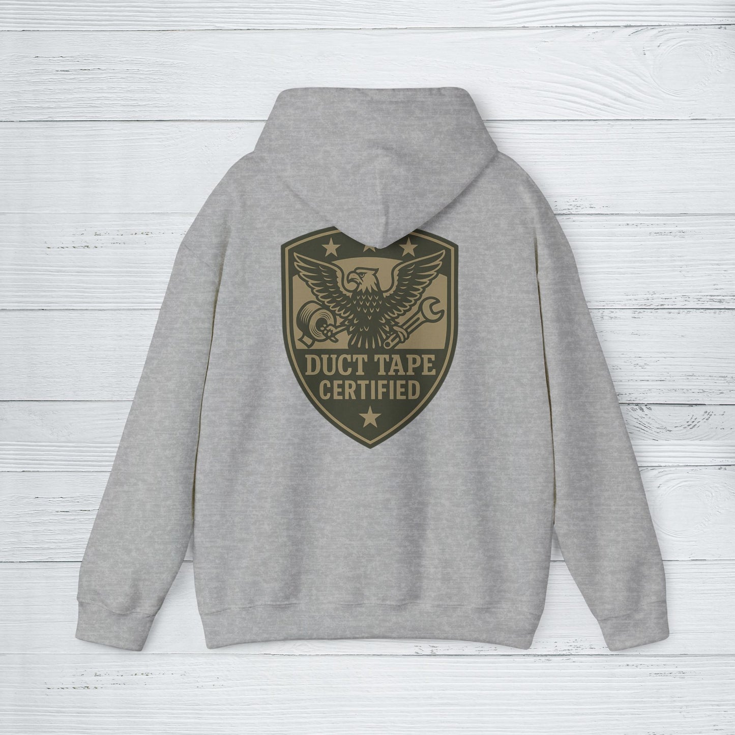 'Duct Tape Certified' Hoodie, Motivational Sweater
