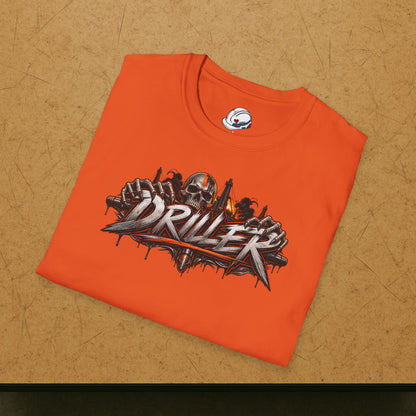 Driller Skull T-Shirt, Derrickhand Oilfield Rig Hand Shirt