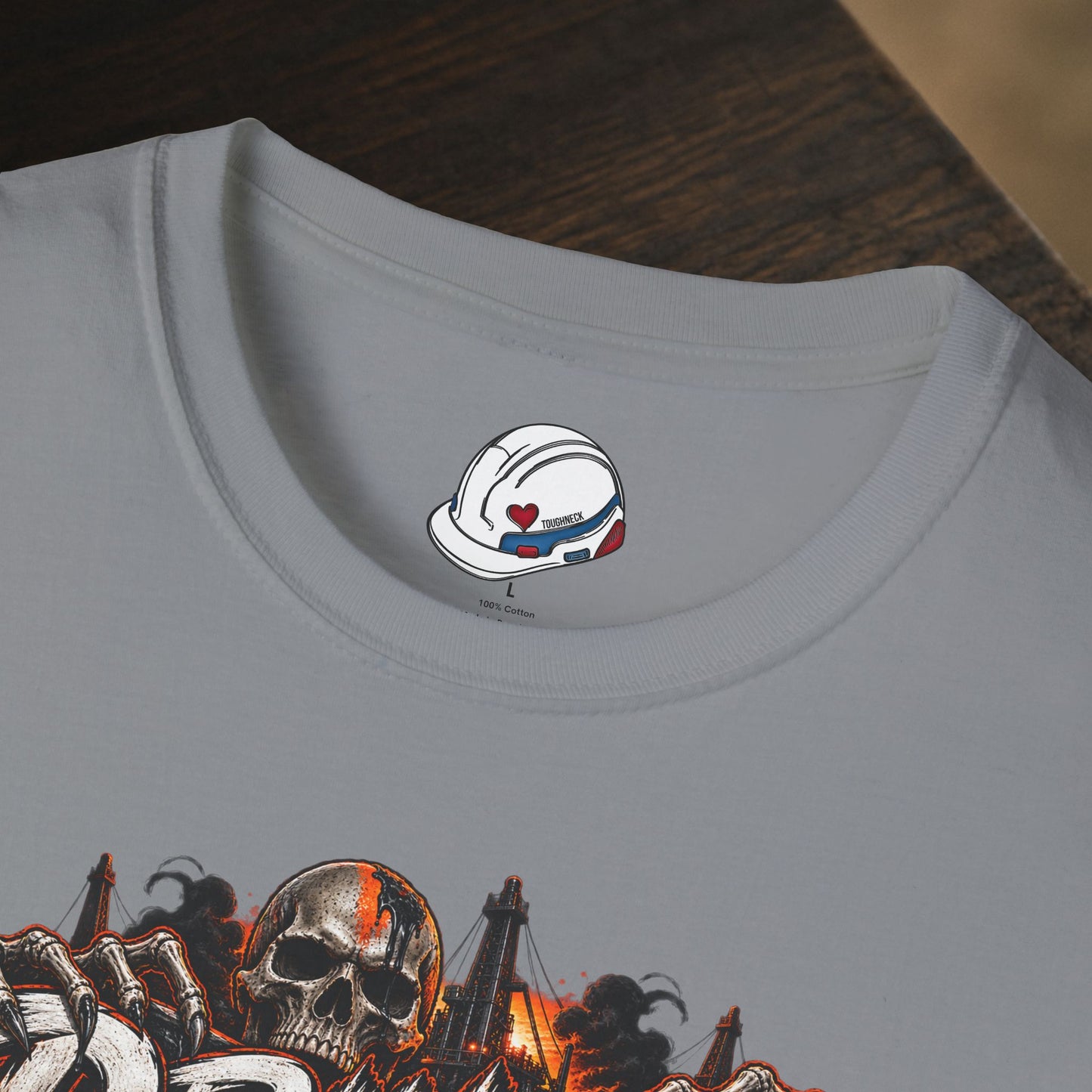 Driller Skull T-Shirt, Derrickhand Oilfield Rig Hand Shirt