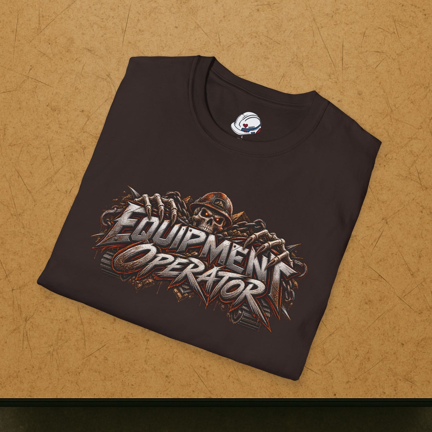 Equipment Operator Skull T-Shirt, Heavy Equipment Operator Work Shirt