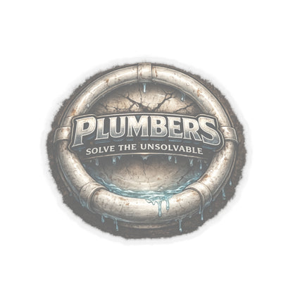 Plumbers Solve the Unsolvable Sticker, Plumber Hardhat Stickers