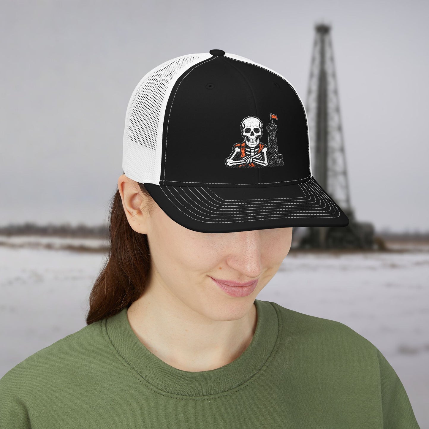 Oil Skeleton Work Hat, Oilfield All-Roles Cap