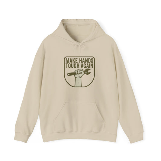 'Make Hands Tough Again' Men's Hoodie, Motivational Sweater
