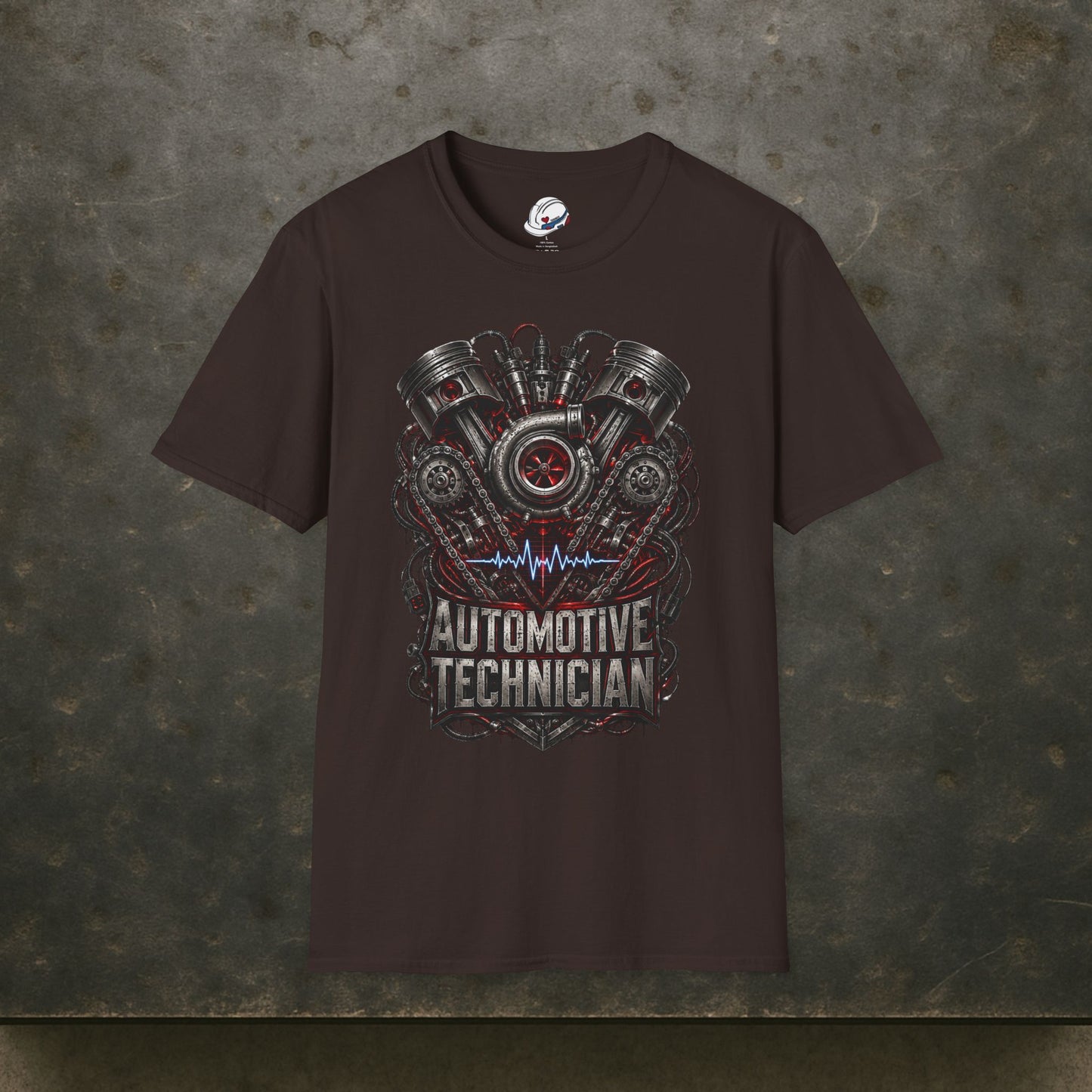 Turbocharged Engine Heart T-Shirt, Automotive Technician T-Shirt