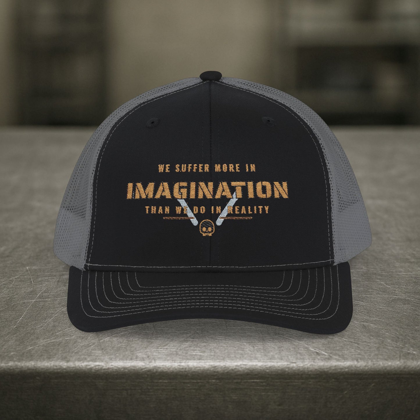 “We Suffer More in Imagination” Hat, Toughneck Motivational Hat