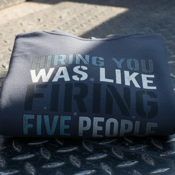 ‘Hiring You Was Like Firing Five’ Sweater, Bad Hire Funny Hoodie