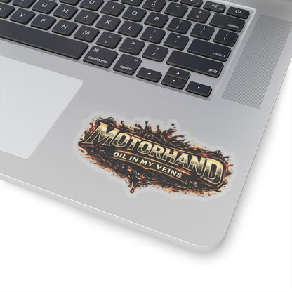 Motorhand Oil In My Veins Sticker, Motorhand Hardhat Stickers