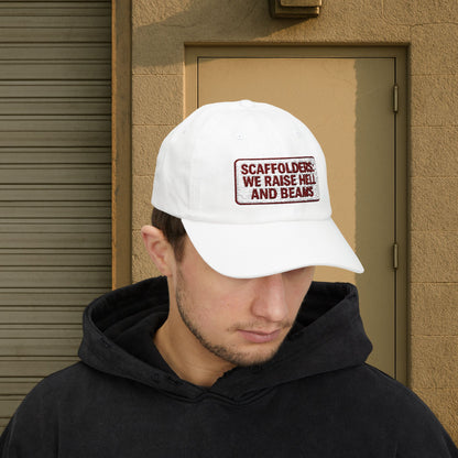 'Scaffolders Raise Hell and Beams' Cap, Adjustable Baseball Hat