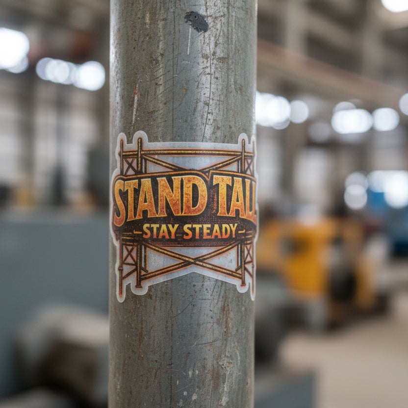 Stand Tall Stay Steady Sticker, Scaffolder Hardhat Stickers – ToughNeck