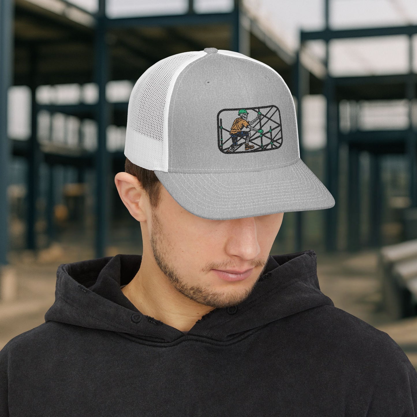 Skeleton Scaffolder Work Hat, Scaffolding Trade Cap