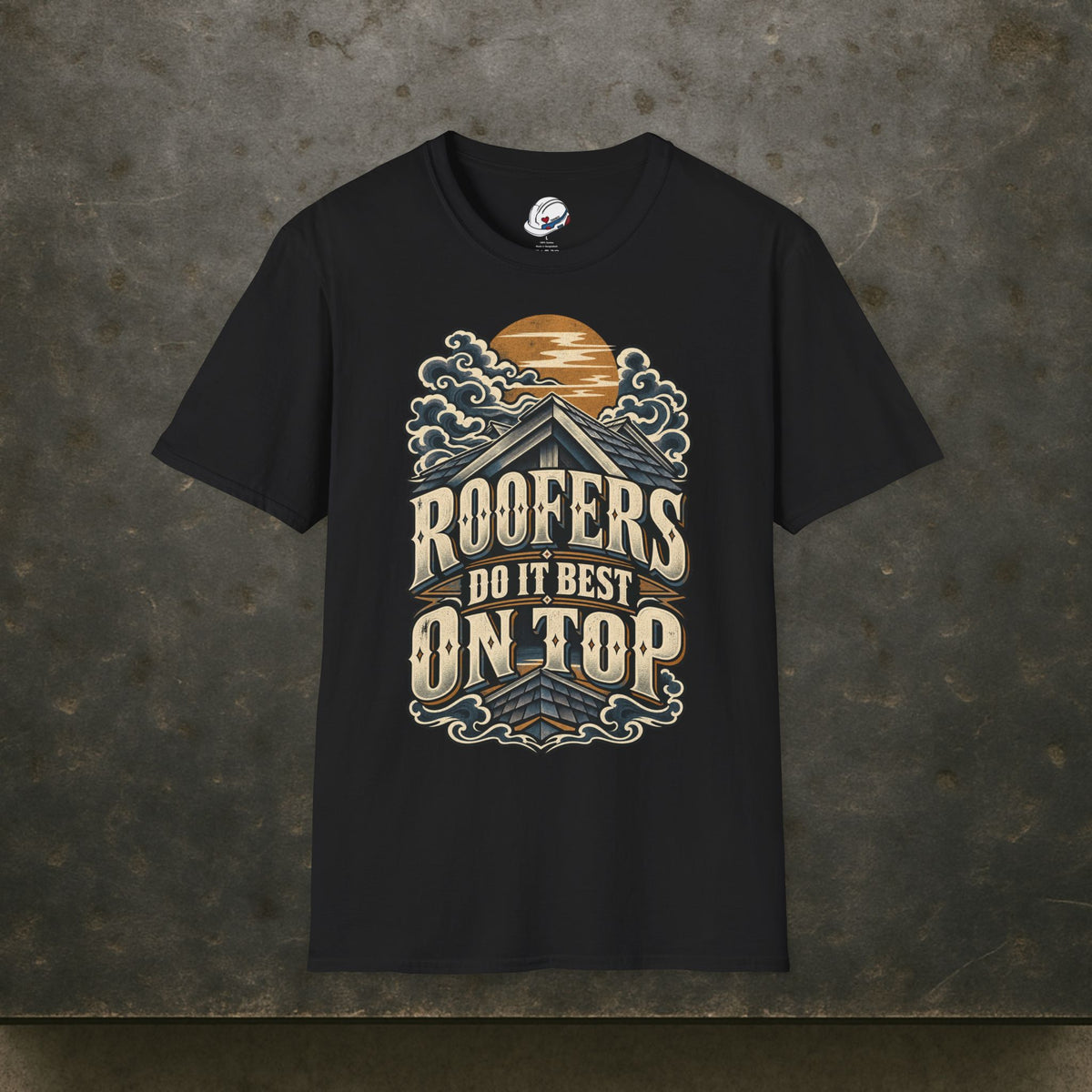 Roofers Do It Best On Top Japanese Woodblock Men's T-Shirt