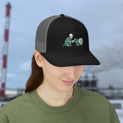 Skeleton Millwright Machinery Install Hat, Industrial Maintenance Cap