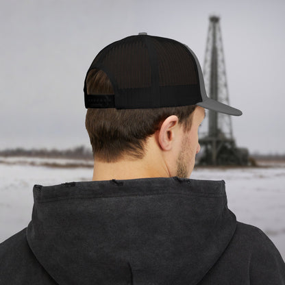 Roughneck Tongs Visual Hat, Skeleton Floorhand Embroidered Cap