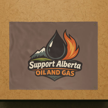 "Support Alberta Oil And Gas" Double-Sided Flag, Toughneck Trades Pride Banner