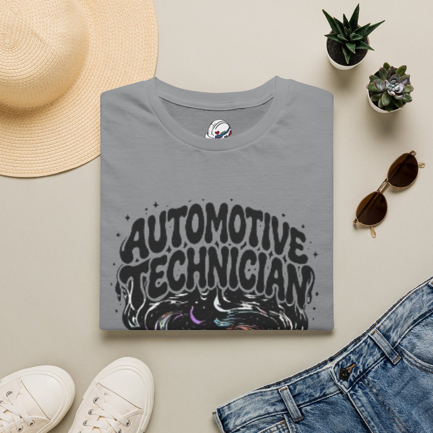 Automotive Technician T-Shirt, Mechanic Cosmic T-Shirt
