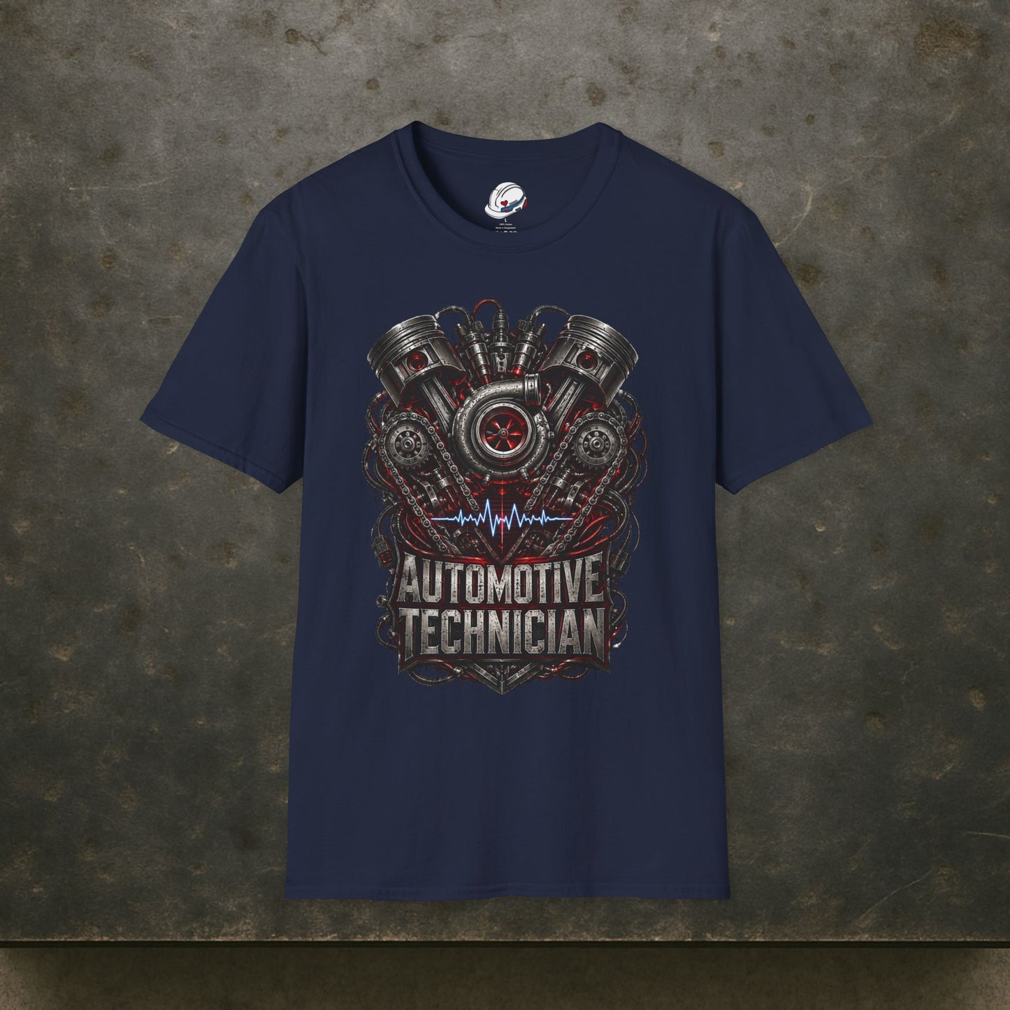 Turbocharged Engine Heart T-Shirt, Automotive Technician T-Shirt