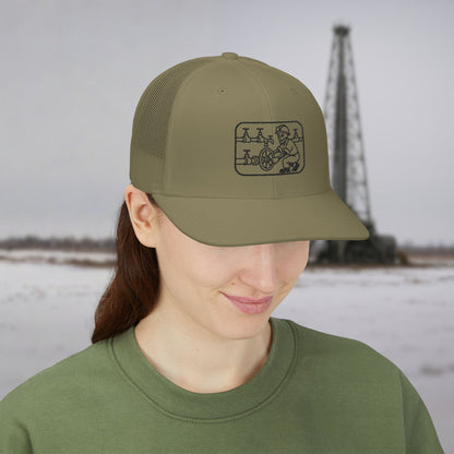 Skeleton Motorhand Valve Work Hat, Oilfield Motorhand Cap