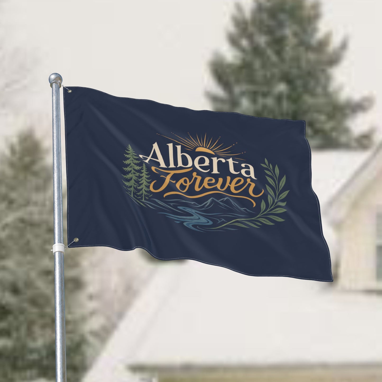 "Alberta Forever" Double-Sided Flag, Toughneck Outdoor Decorative Banner