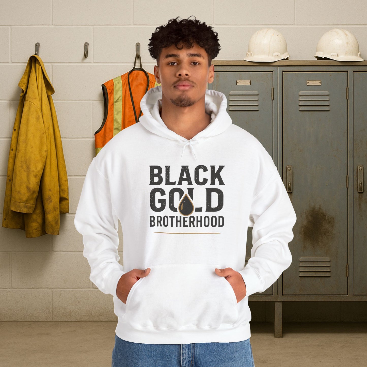 'Black Gold Brotherhood' Hoodie, Motivational Sweater