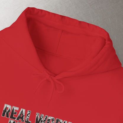 'Real Work Real Pay' Men's Hoodie, Motivational Sweater