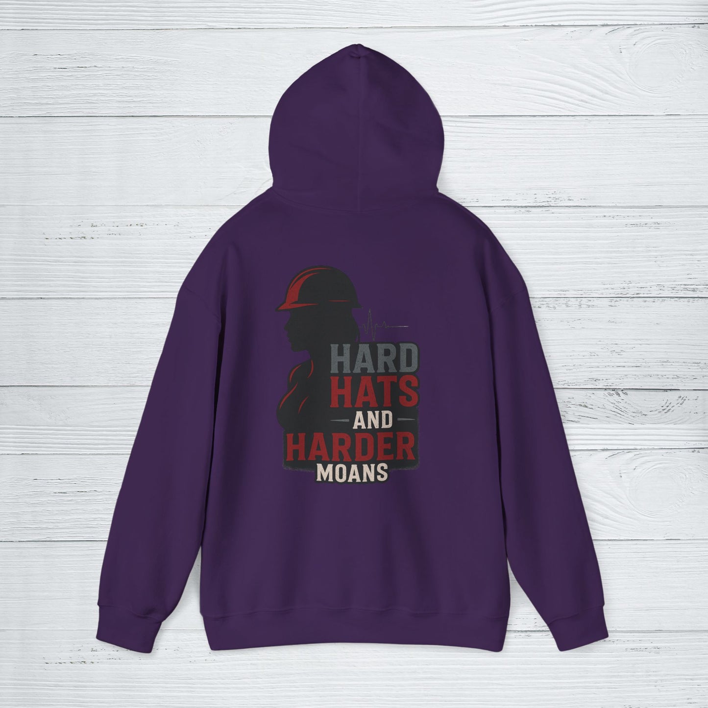'Hard Hats and Harder Moans' Hoodie, Funny Sweater