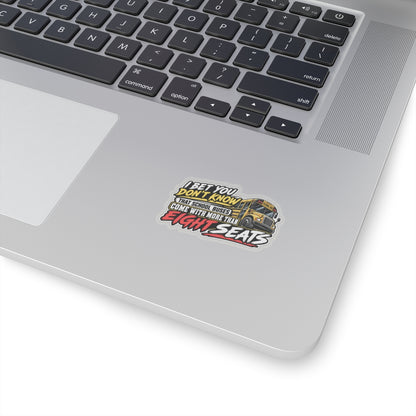 I Bet You Don’t Know School Buses Sticker, Eight Seats Hardhat Stickers