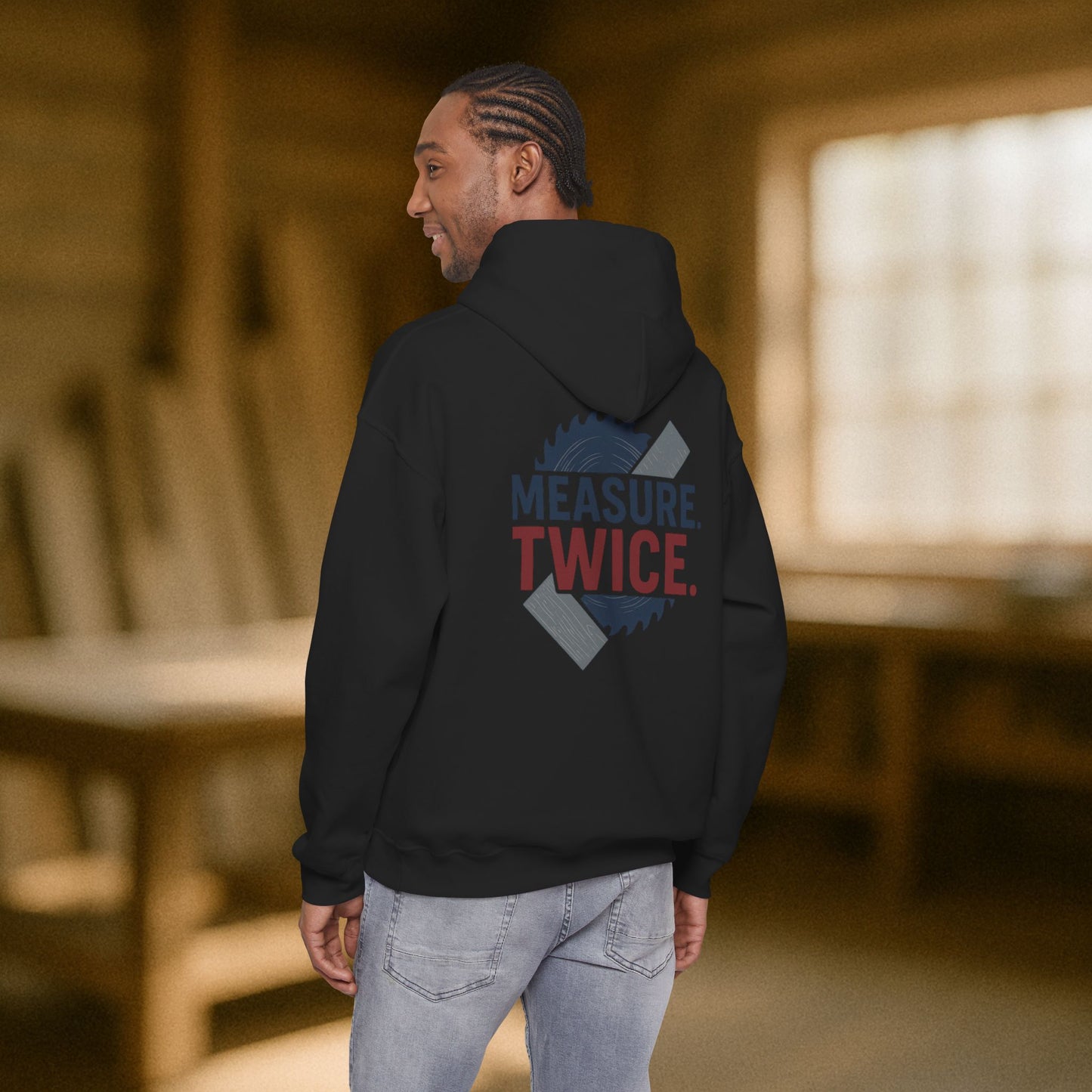 “Measure Twice” Hoodie, Carpenter Sweater