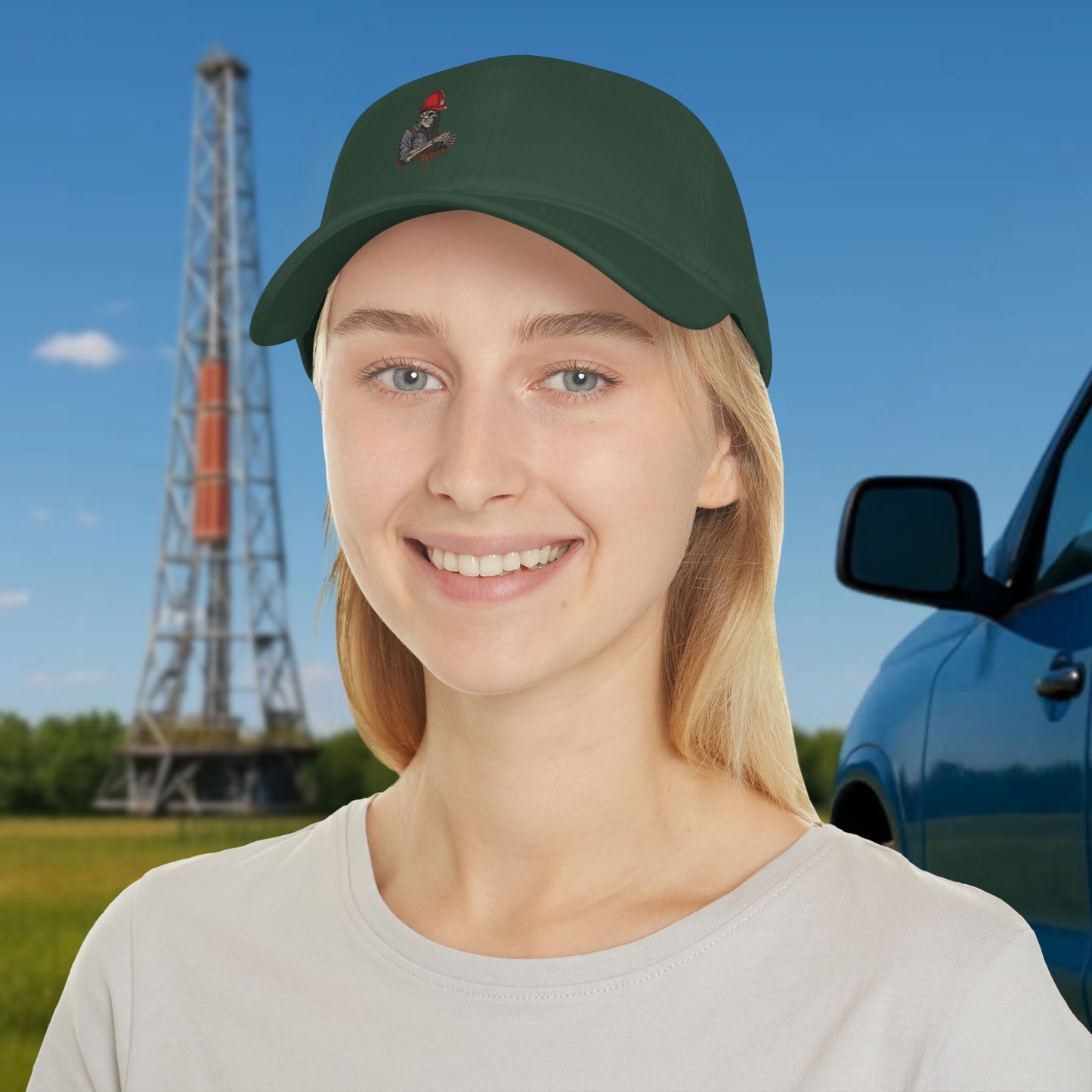 Skeleton Oilfield Worker Visual hat, General Oil cap