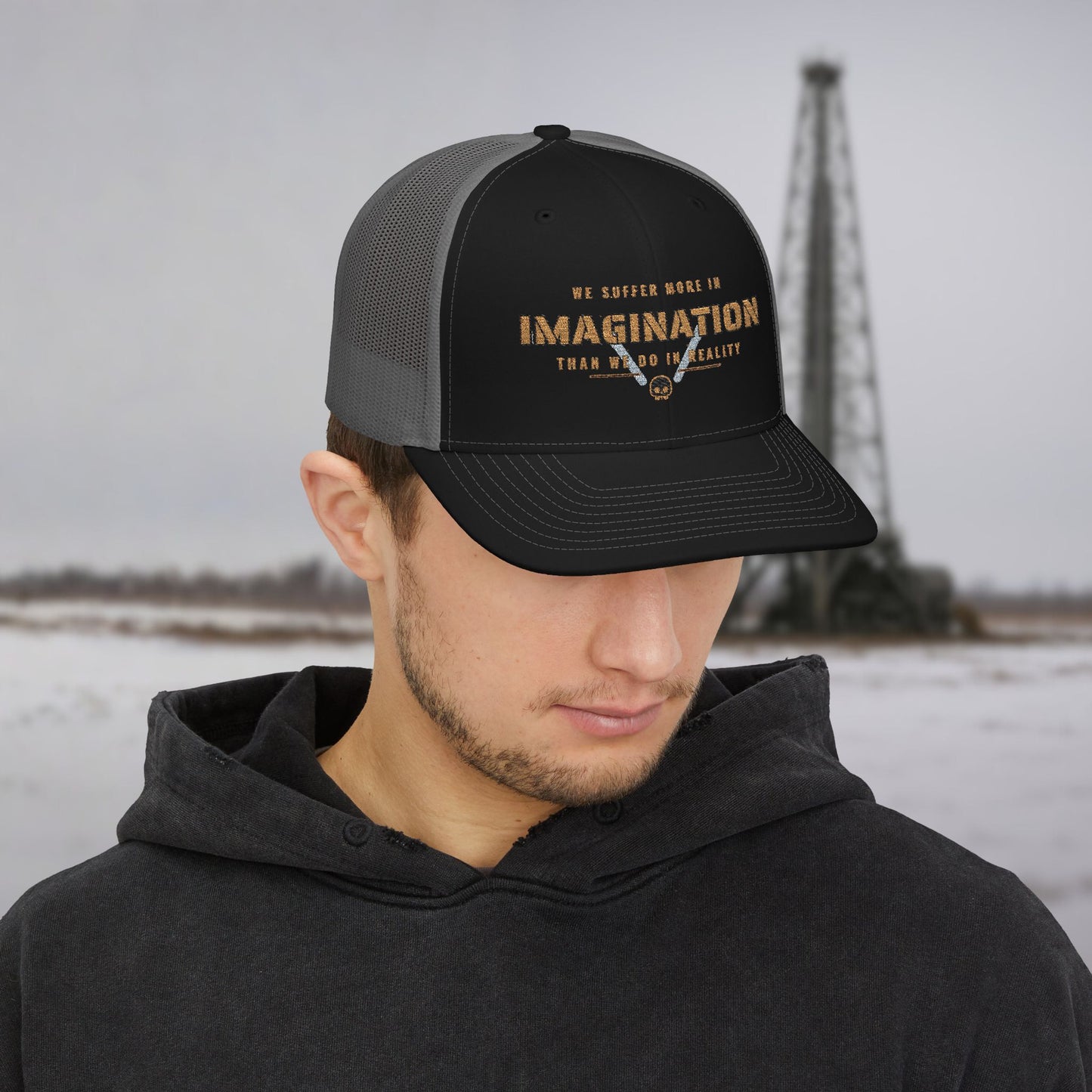 “We Suffer More in Imagination” Hat, Toughneck Motivational Hat