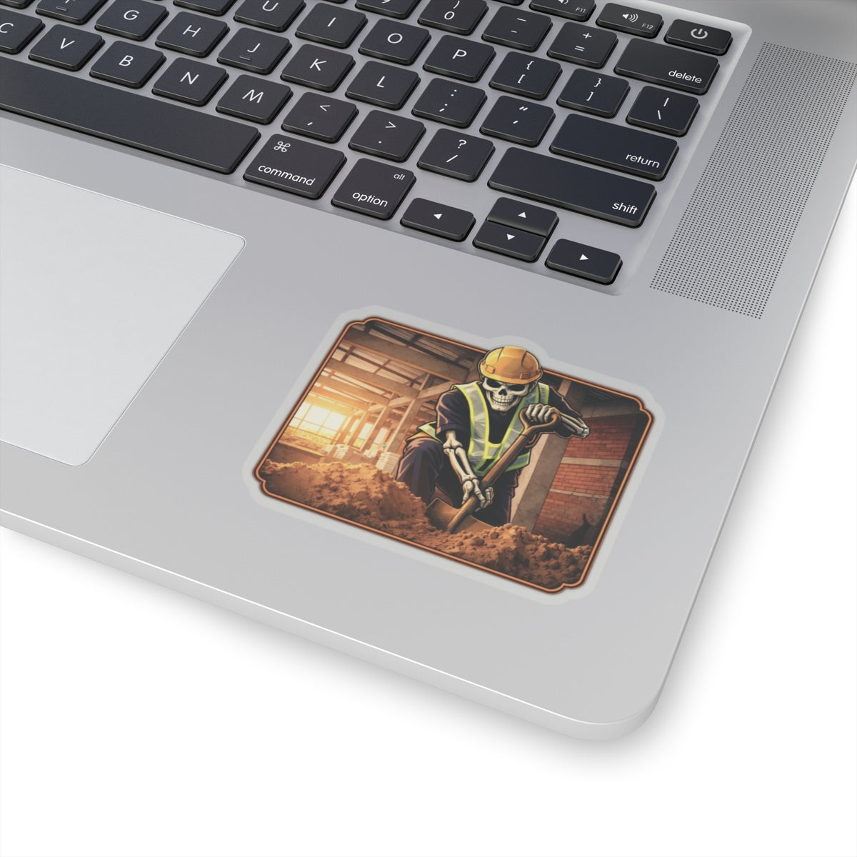 Labourer Skeleton Sticker, Laborer Hardhat Stickers
