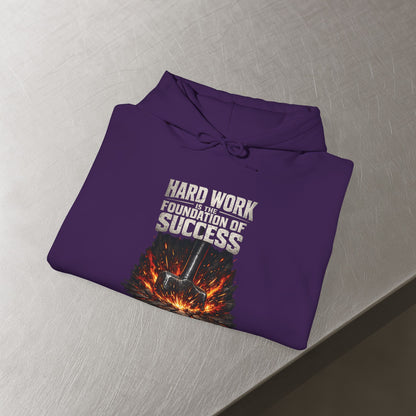 'Hard work is the Foundation of Success' Men's Hoodie, Motivational Sweater