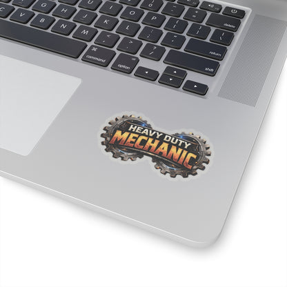 Heavy Duty Mechanic Gear Badge Sticker, Heavy Duty Mechanic Hardhat Stickers