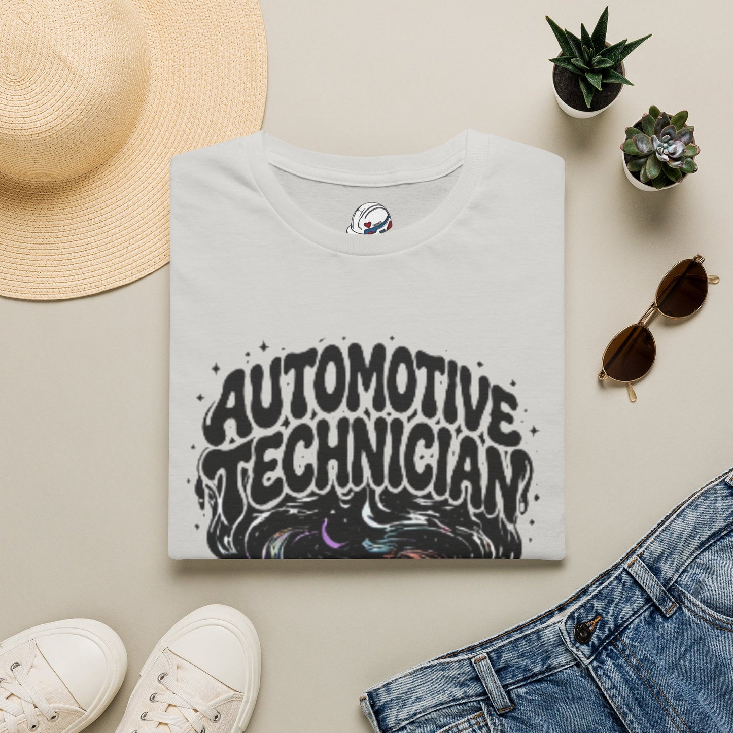 Automotive Technician T-Shirt, Mechanic Cosmic T-Shirt