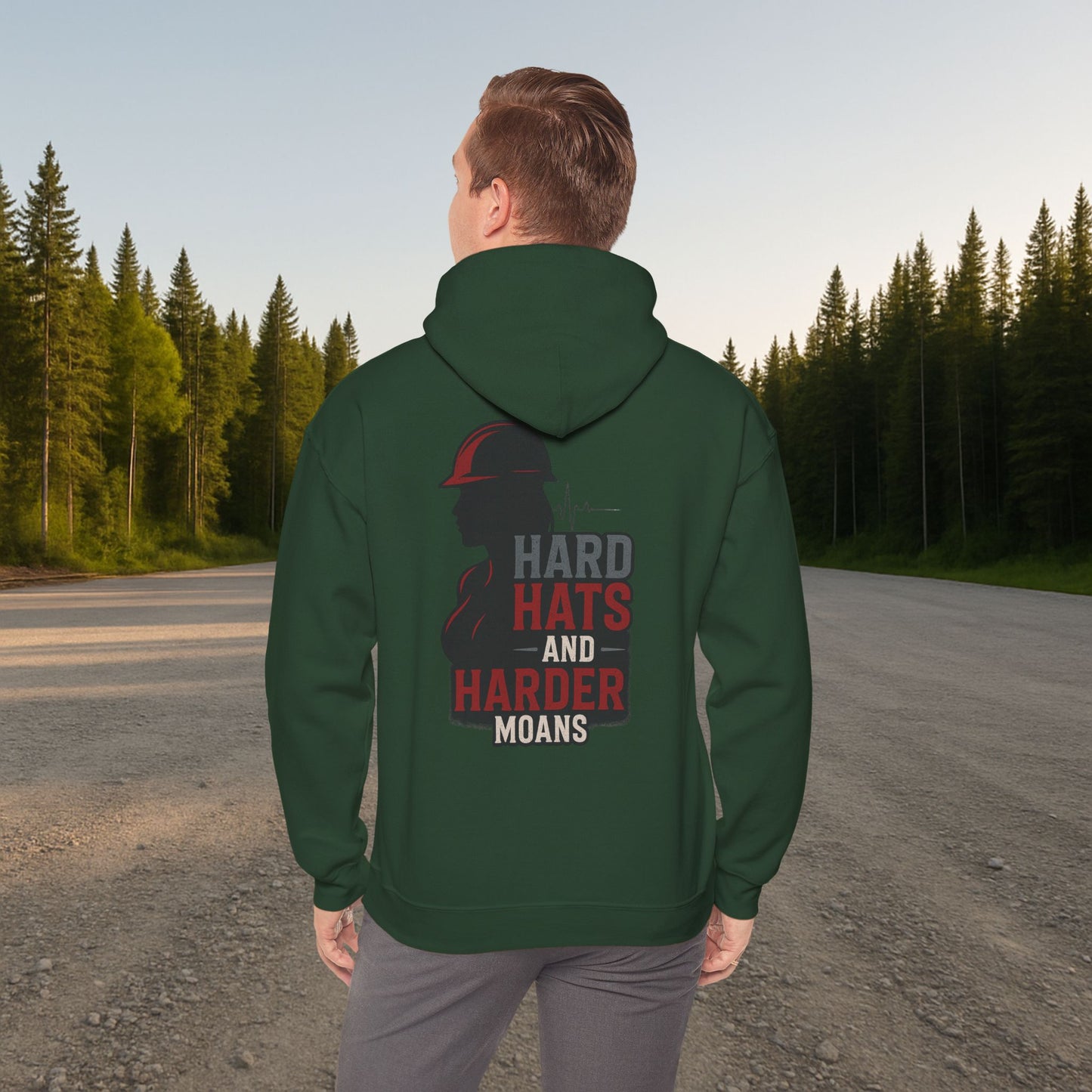 'Hard Hats and Harder Moans' Hoodie, Funny Sweater