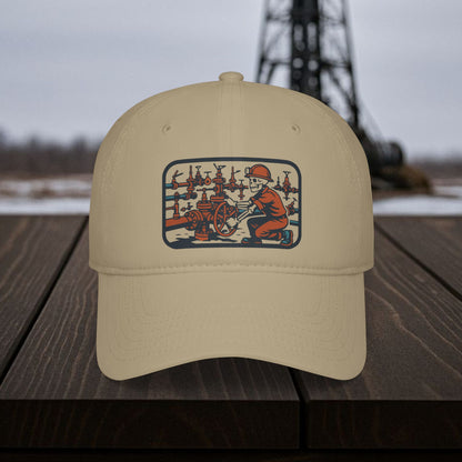 Skeleton Motorhand Flow Iron Hat, Oilfield Pressure Work Cap