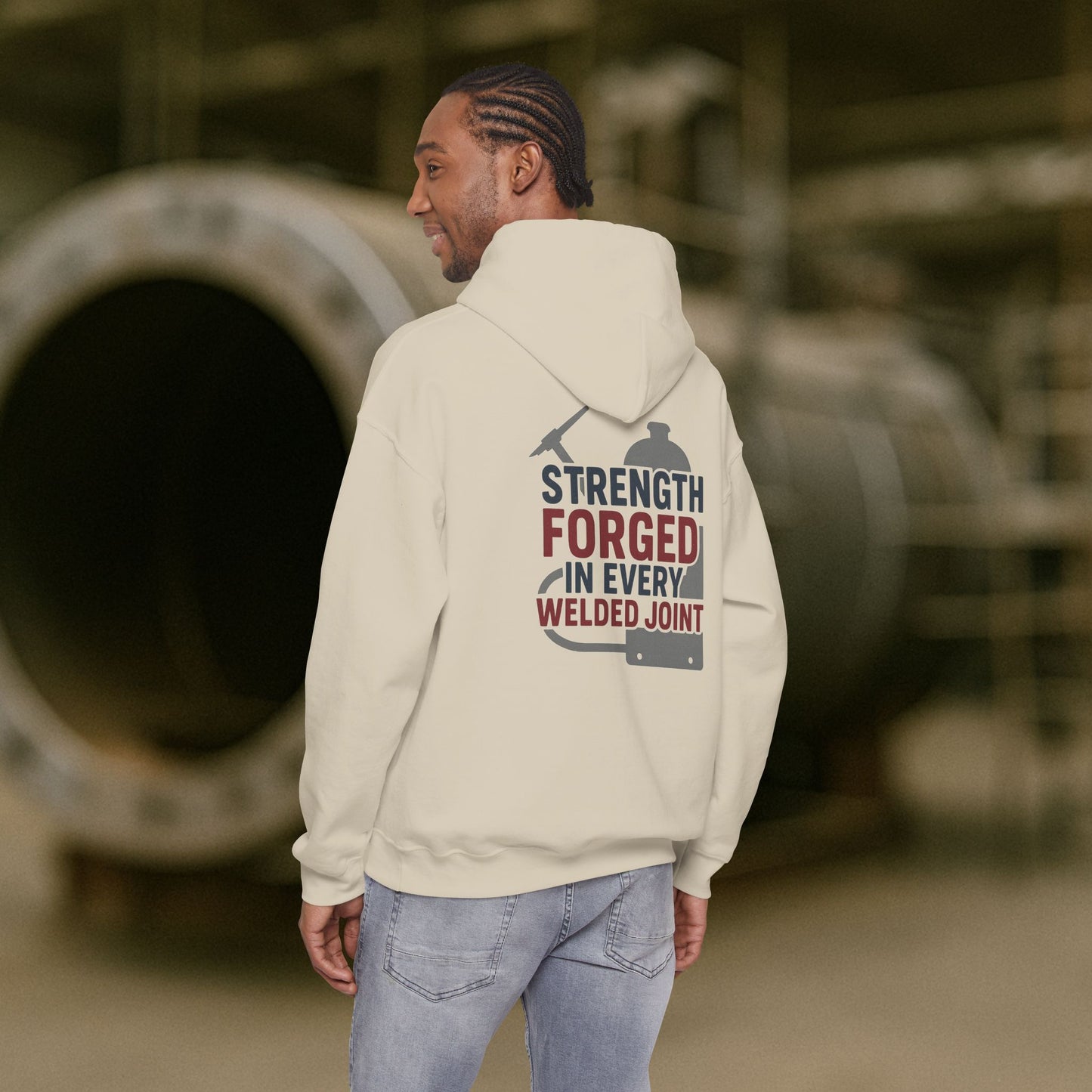 “Strength Forged in Every Welded Joint” Hoodie, Boilermaker Sweater