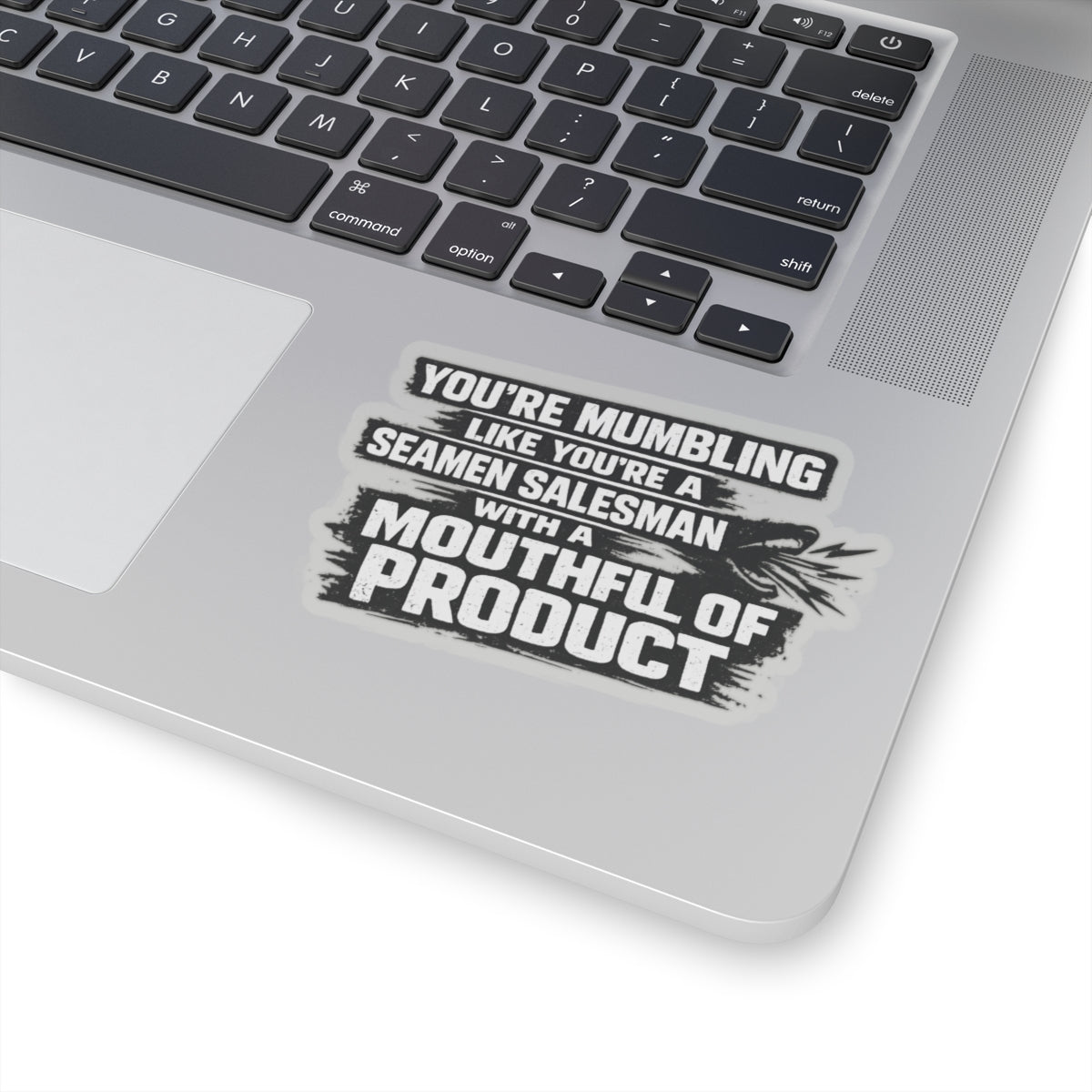 “Mumbling Seamen Salesman Mouthful” Sticker, Hard Hat Stickers