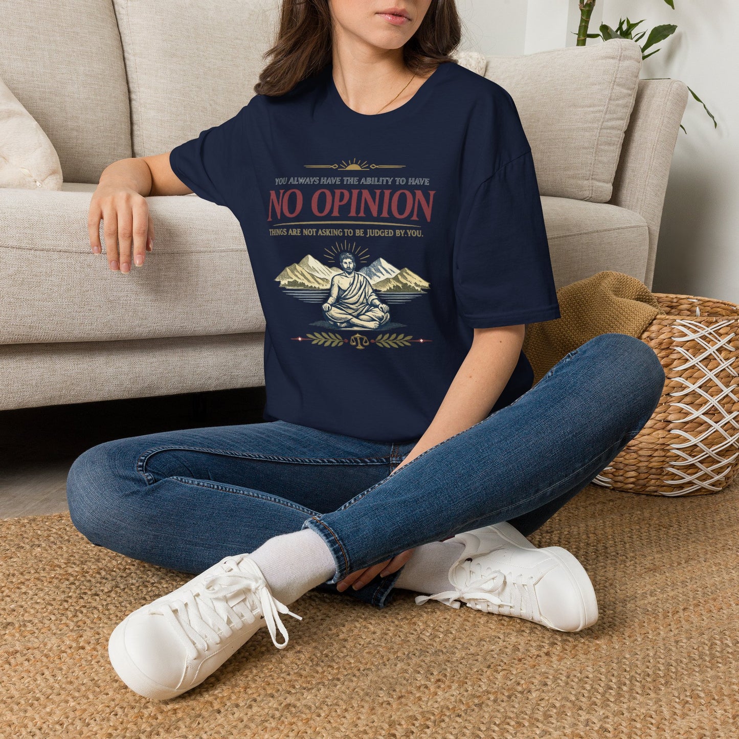 "Ability To Have No Opinion” T-Shirt, Stoic Observer motivational t-shirt