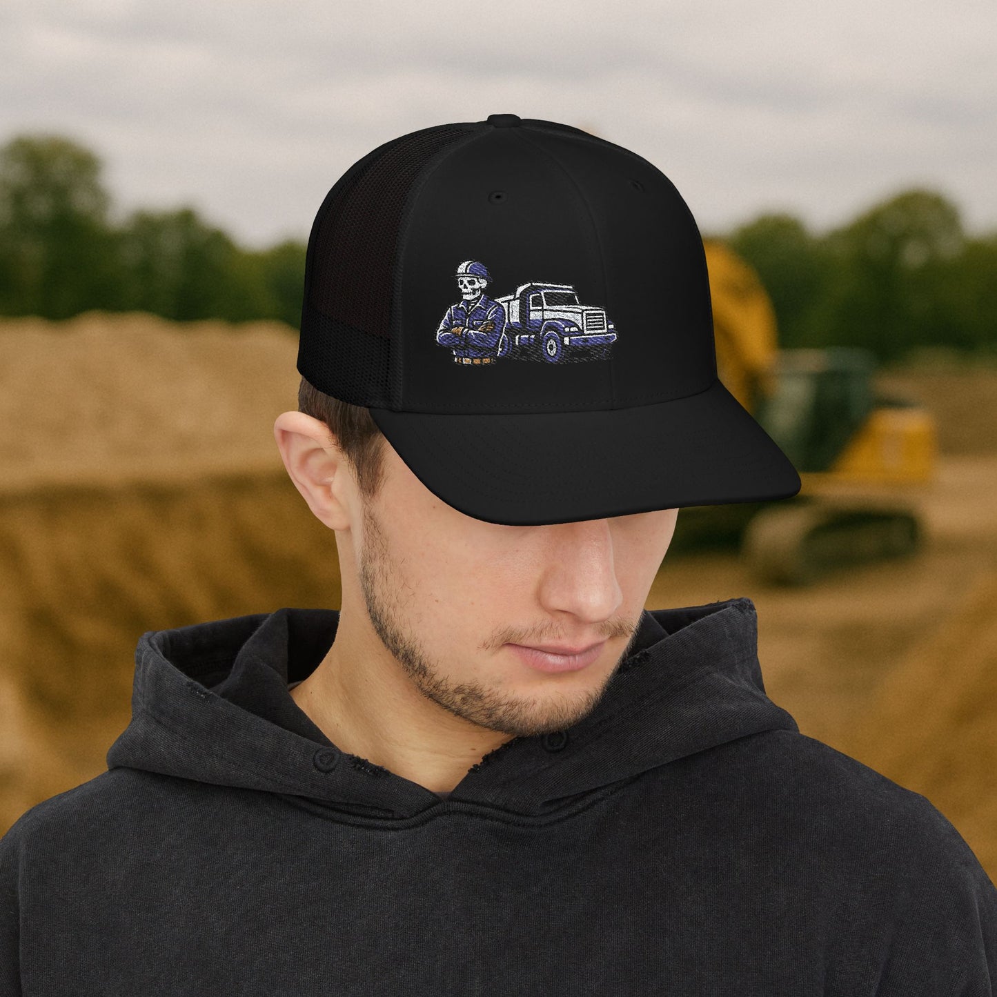 Equipment Operator Skeleton hat, Equipment Operator embroidered cap