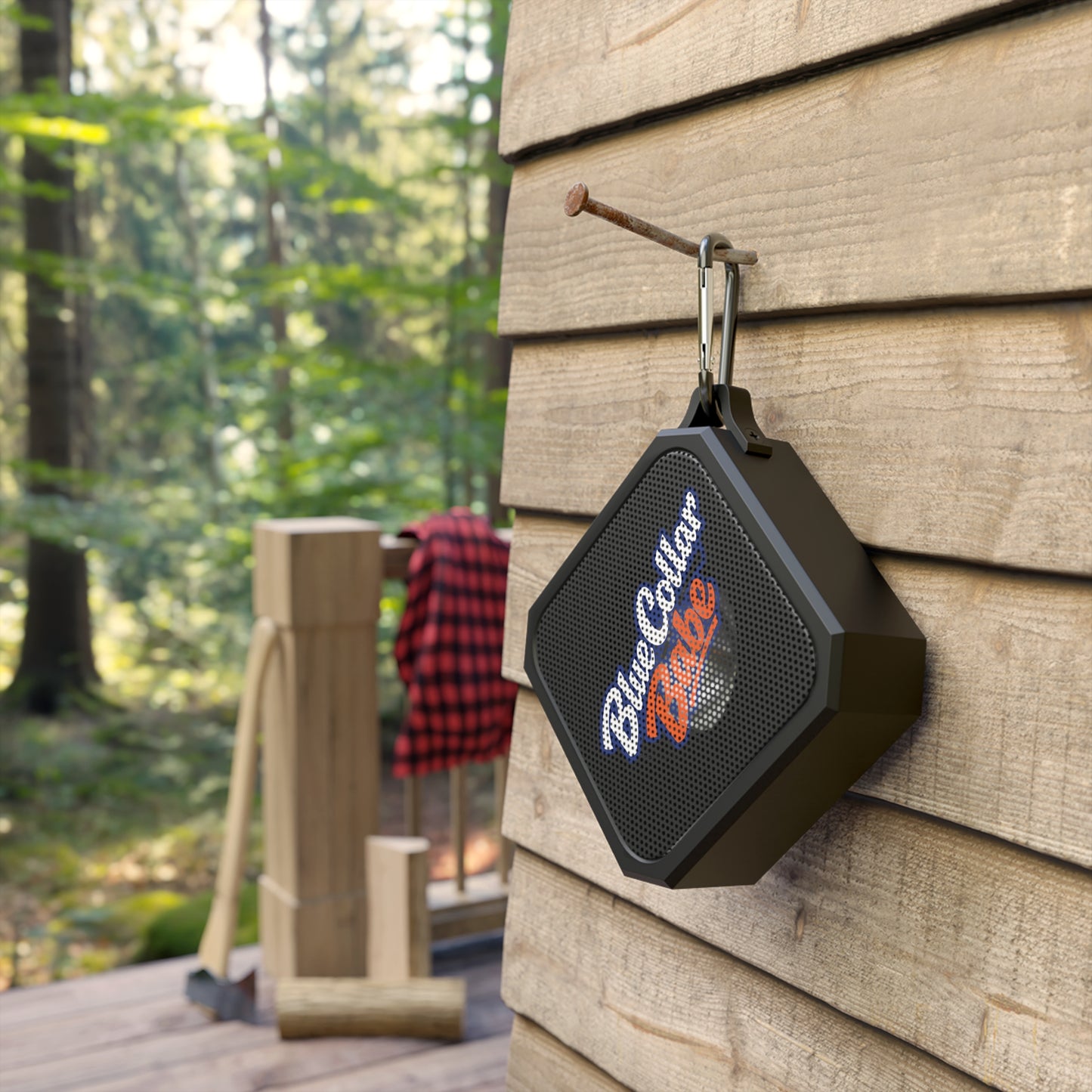 "Blue collar Babe" Portable Waterproof Speaker, Toughneck Outdoor Bluetooth Women In Trades Speaker